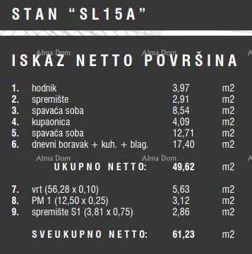 Stan 50 m², Štinjan, Pula - prizemlje i vrt - 14