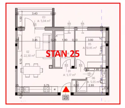 Stan u Puli, Centar - 2 spavaće sobe, balkon - 14