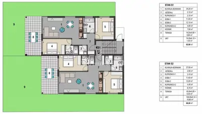 Apartment with courtyard in exclusive new development near the sea - Pag Island - 3