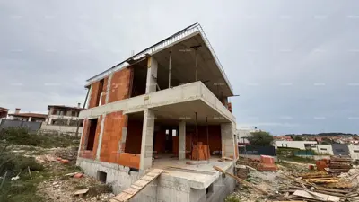Mukalba, Medulin, Prodaja kuće u roh-bau fazi s pogledom na more - 9