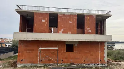 Mukalba, Medulin, Prodaja kuće u roh-bau fazi s pogledom na more - 10