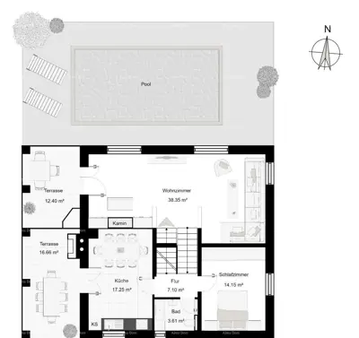 Villa 170 m², Vižinada - garden and pool - 11