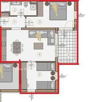 Wohnung 54,5 m², Ližnjan - Meerblick - 6