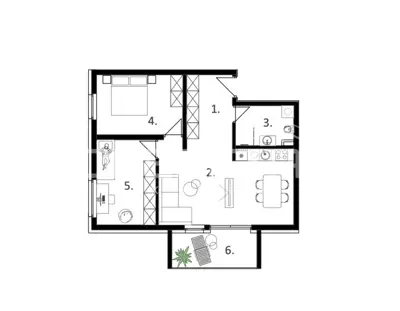 Apartment 71.4 m², Vodice - 2 bedrooms and loggia - 2