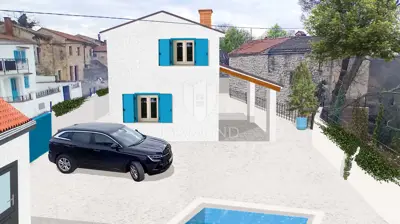 Building plot 454 m², Svetvinčenat - house project with pool