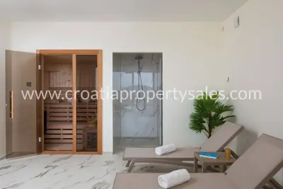 Villa in Rogoznica, Meerblick und Überlaufpool - 5