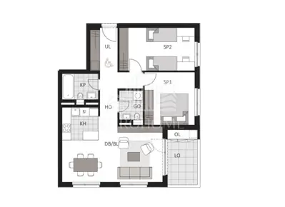 Stan 82 m², Blato - trosoban, lođa i 2 kupaonice - 11