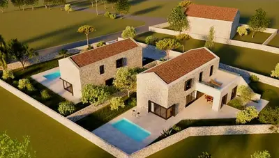 Building plot 923 m², Barban, flat and regular in shape