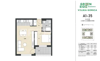 PRODAJA, VELIKA GORICA – NOVOGRADNJA | 2-SOBNI STAN 55m² S LOGGIJOM - 8