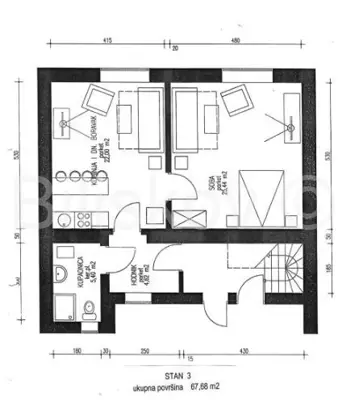 Donji grad, 4-soban stan, 3 apartmana, parking - 10