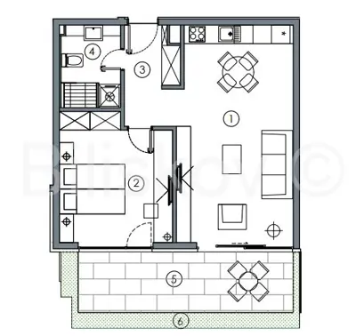 Wohnung, Makarska, freier Meerblick - 14