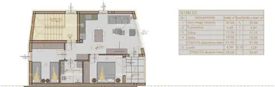 Wohnung 56 m², Pula Monte Magno, 2 Schlafzimmer und Loggia - 7