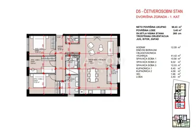 Zagreb, Kvatrić - Apartment in high-quality new construction 101,83 m² - 2