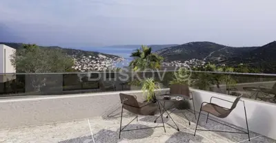 Građevinsko zemljište 630 m², Vinišće, pogled na more