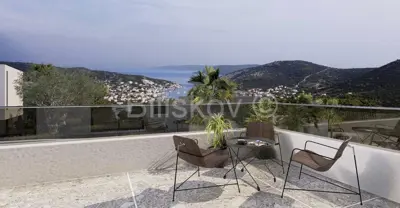 Baugrundstück 630 m², Vinišće, Meerblick