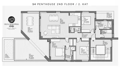 Stan 143 m², Vodice - 3 spavaće sobe i 3 kupaonice - 14