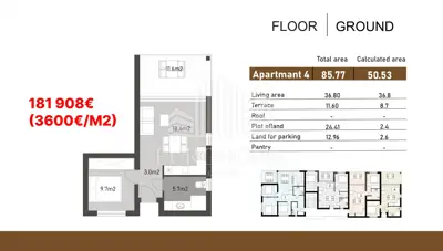 Apartment for sale in Nin, 50,5 m²