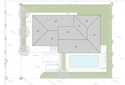 Building land 472 m², Svetvinčenat - house project with pool - 9
