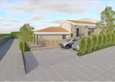 Building land 472 m², Svetvinčenat - house project with pool - 6