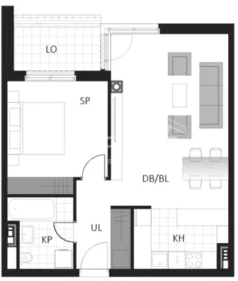 Wohnung 58 m², Delnice Zentrum - Neubau in Lujzijani