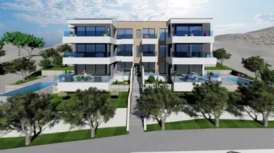 Stara Novalja - new apartment with three terraces, first row to the sea
