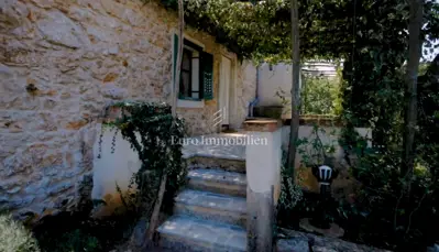 Stone houses with pool, Dobrinj and surroundings - yard and terrace - 6