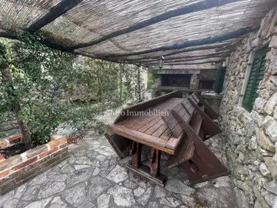Stone houses with pool, Dobrinj and surroundings - yard and terrace - 16