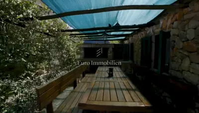 Stone houses with pool, Dobrinj and surroundings - yard and terrace - 14