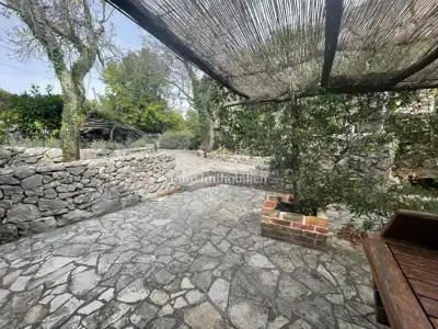 Stone houses with pool, Dobrinj and surroundings - yard and terrace - 17