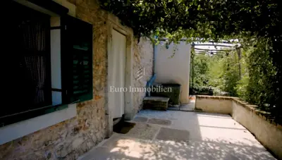 Stone houses with pool, Dobrinj and surroundings - yard and terrace - 7