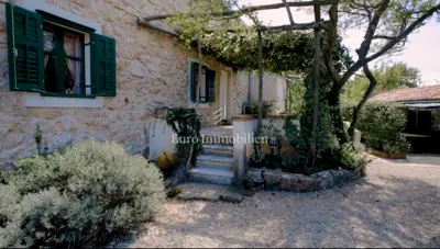 Stone houses with pool, Dobrinj and surroundings - yard and terrace - 5