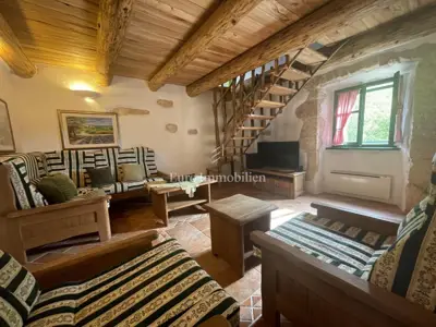 Stone houses with pool, Dobrinj and surroundings - yard and terrace - 22