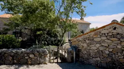 Stone houses with pool, Dobrinj and surroundings - yard and terrace - 3