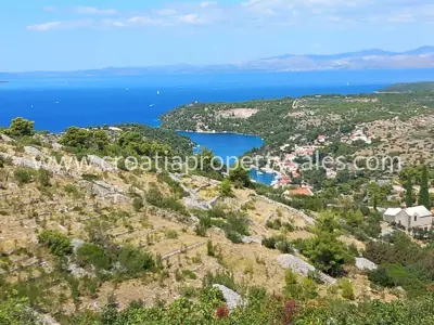 Kamene kuće 973 m², Otok Brač - ruševine s pogledom na more - 2