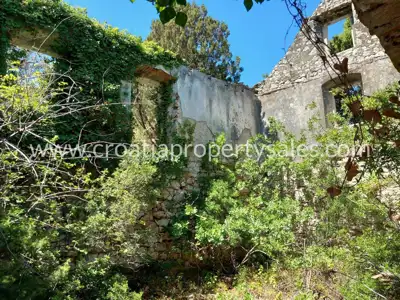 Kamene kuće 973 m², Otok Brač - ruševine s pogledom na more - 5