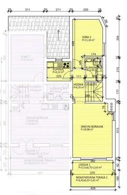 Grad Krk, 2-room apartment, 72.89 m², sea view - 17