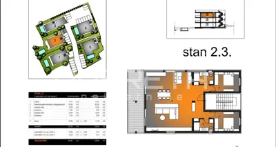 Dvosobni stan 2.3 u urbanoj vili, novogradnja, 126.89 m², Okrug Gornji, Čiovo, T - 8