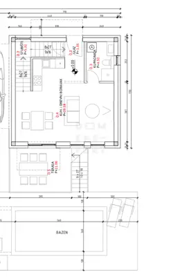 Vlašići, Two-storey apartment (terraced house) with pool and sea view - 22