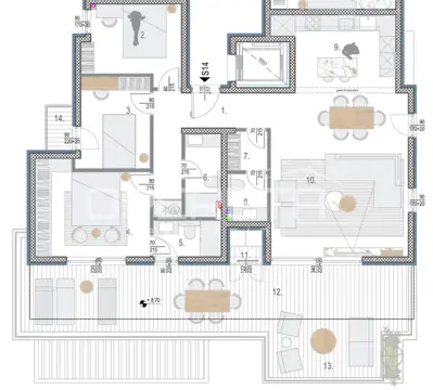 Okrug Gornji / Čiovo – Penthouse S14 novogradnja - 2