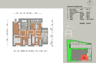 Stan 63 m², Dugo Selo - Centar, 1. kat s liftom