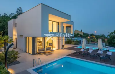 Dvojna vila 264 m², Veprinac, panoramski pogled na more - 21