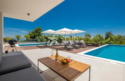 Dvojna vila 264 m², Veprinac, panoramski pogled na more - 19
