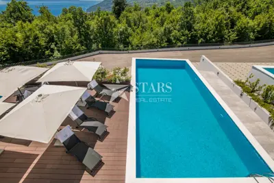 Dvojna vila 264 m², Veprinac, panoramski pogled na more - 13