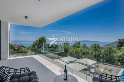 Dvojna vila 264 m², Veprinac, panoramski pogled na more - 14