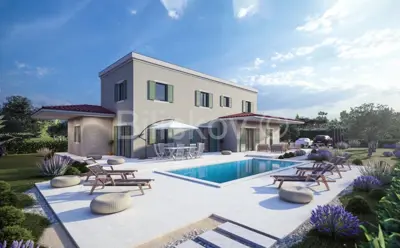 Vila 170 m², Frata kod Poreča, grijani bazen i vrt