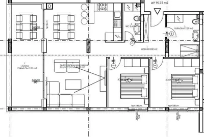 Stan, Pula Veli vrh, 2 spavaće sobe i loggia