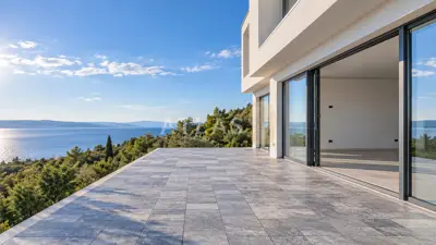Crikvenica, Hrusta - novogradnja 166,89 m², panoramski pogled na more