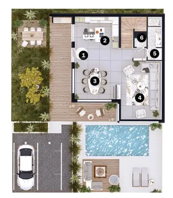 Villa 249 m², Lovrečica, Pool und Terrasse - 6
