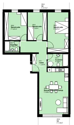 Stan 104 m², Žitnjak - 4 sobe, 2 vrta i parkirno mjesto - 13