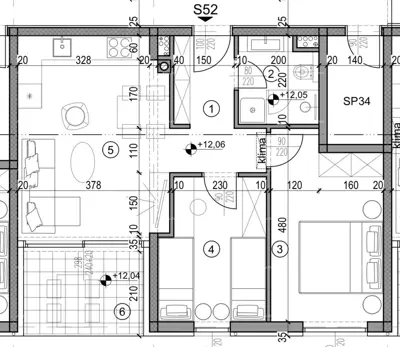 Pula! Mehrfamilienhaus, modernes Gebäude mit Aufzug. Wohnung mit Parkplatz und Abstellraum. S52 - 4